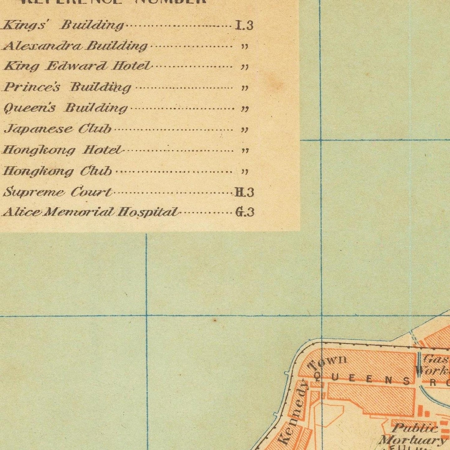 detail of the map from the centre left