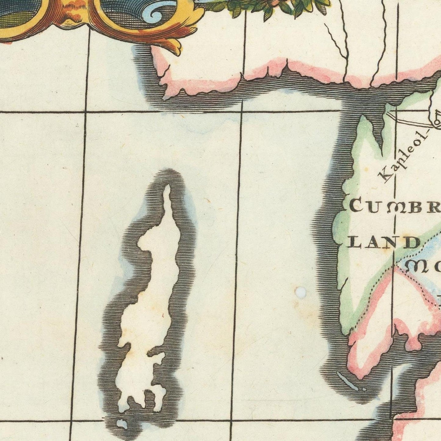 detail of the map from the centre left