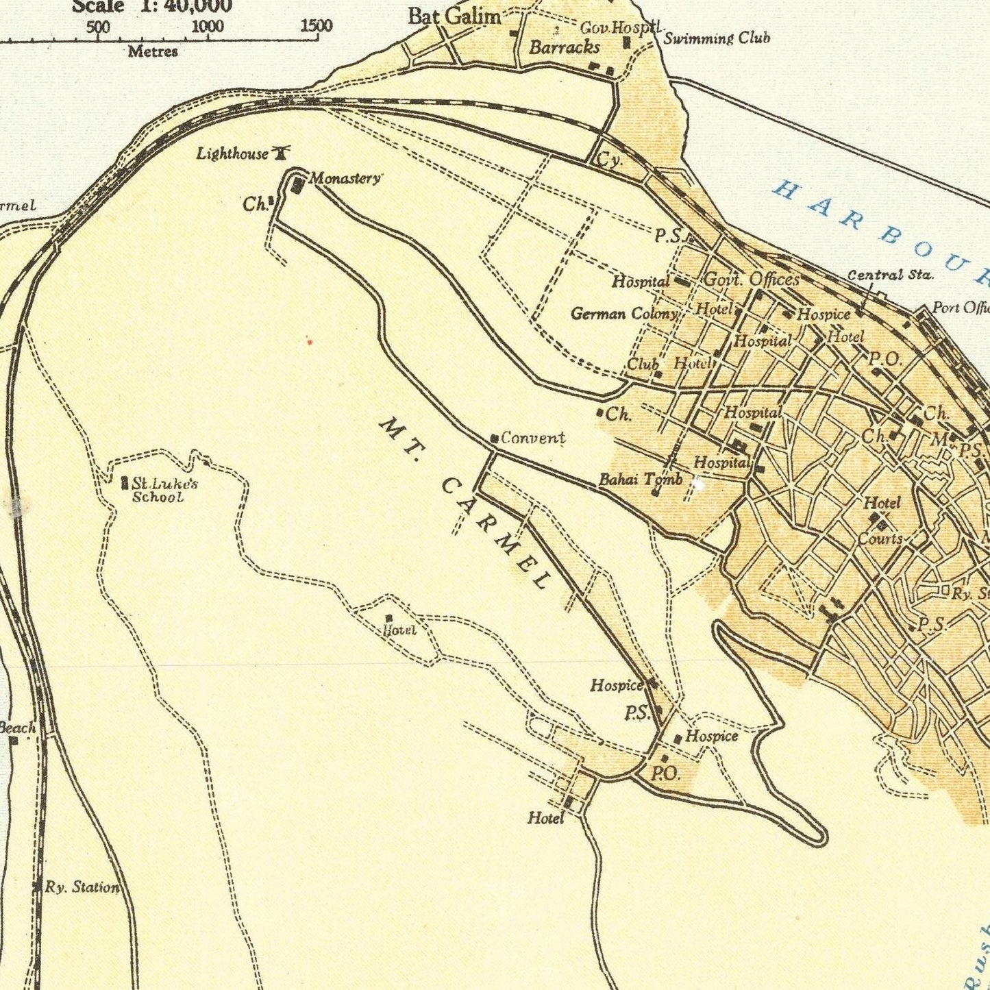 detail of the map from the centre left