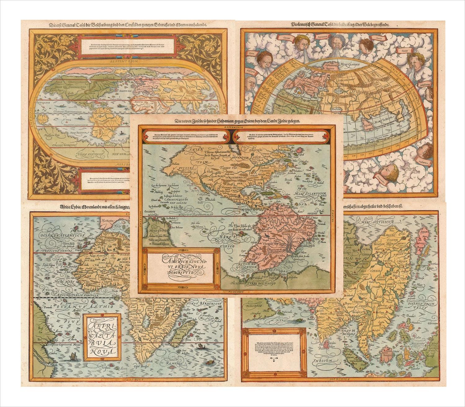 presentation of the maps reproduction without a frame