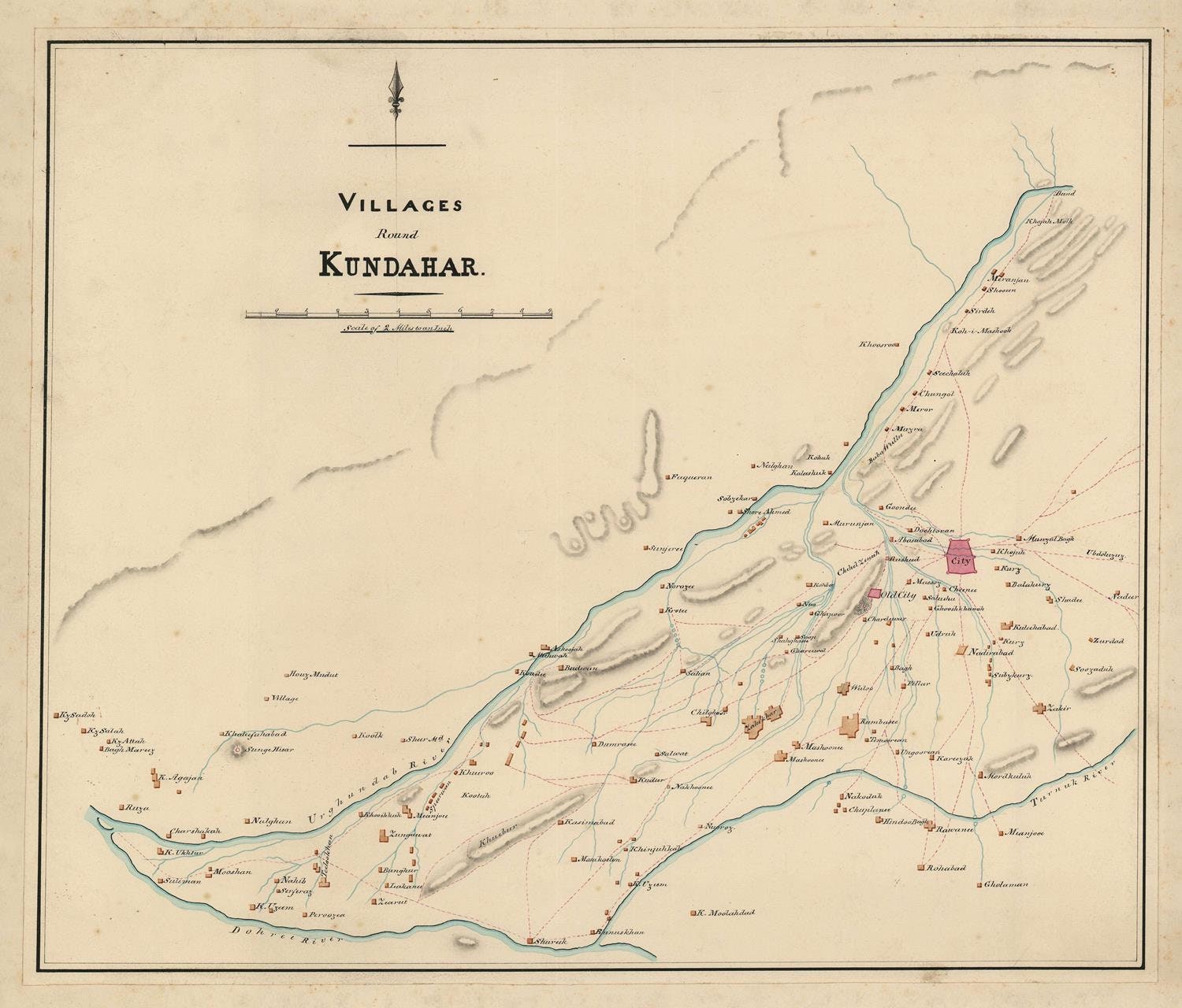 presentation of the map reproduction without a frame