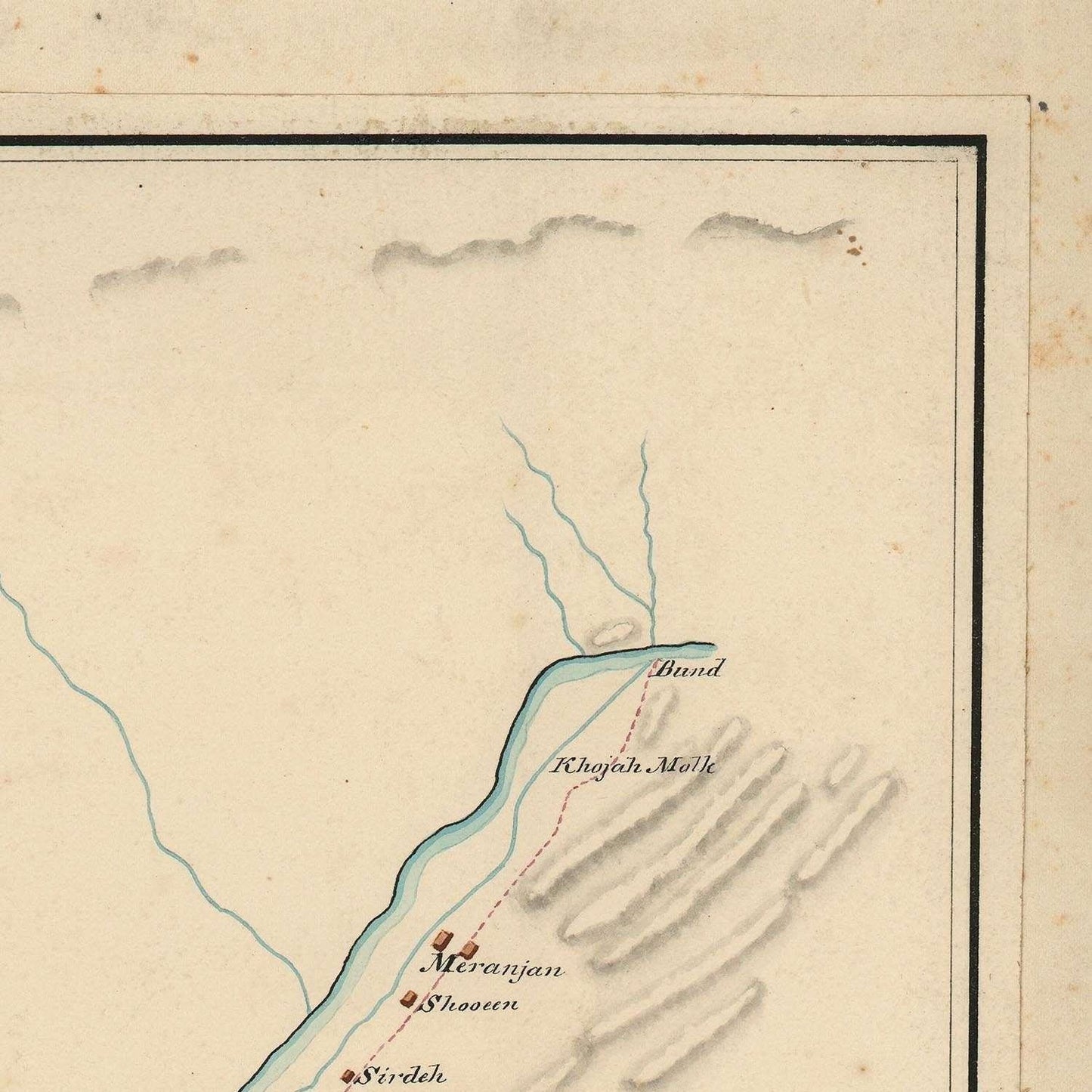 detail of the map from the top right corner