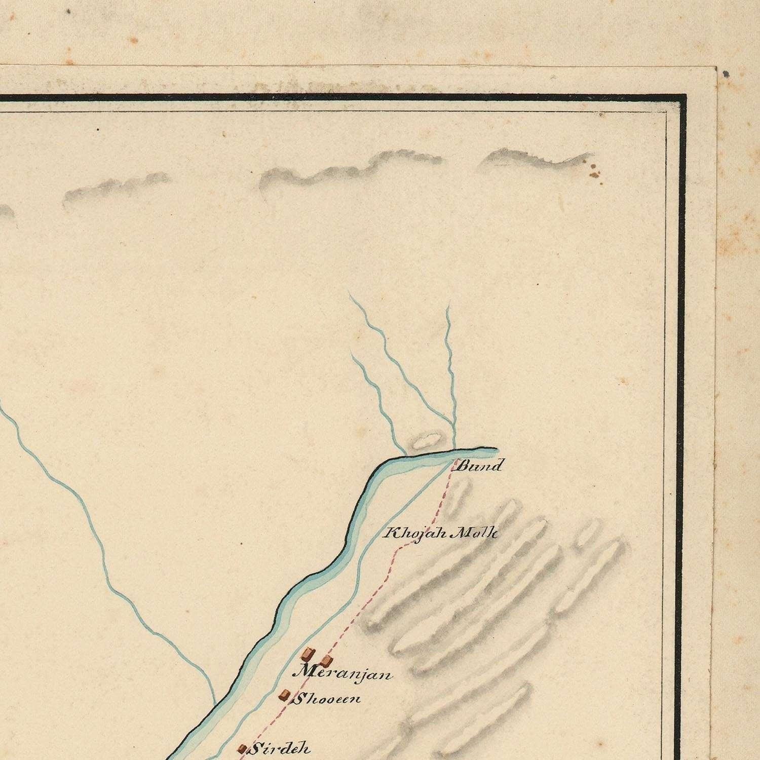 detail of the map from the top right corner