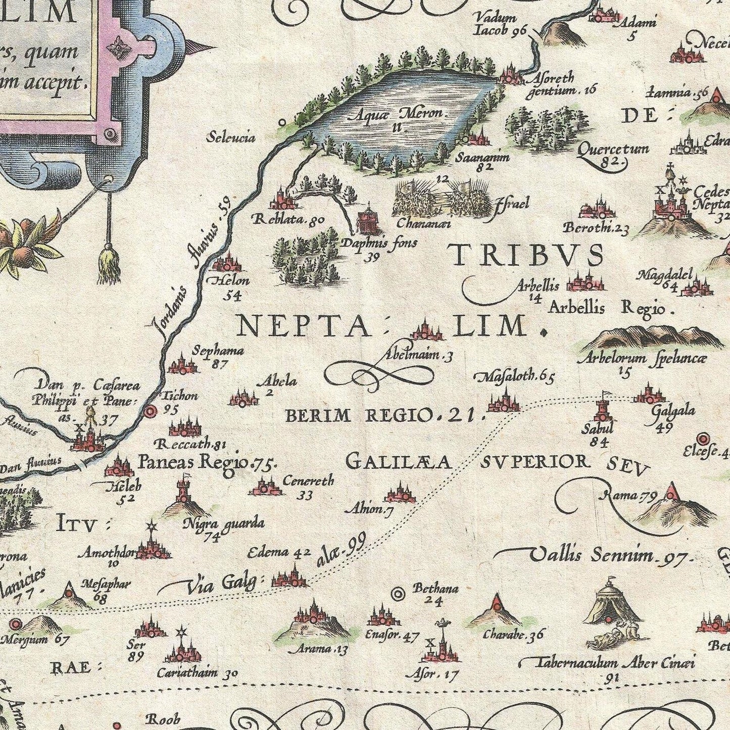 detail of the map from the centre 