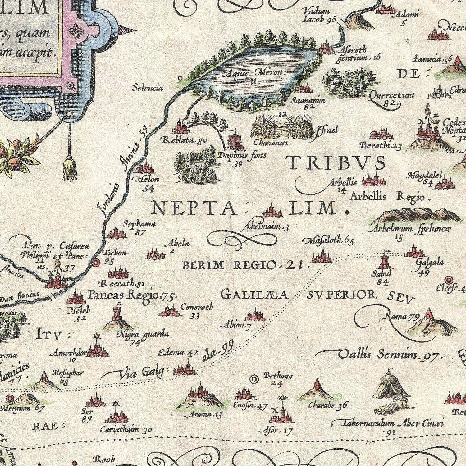 detail of the map from the centre 