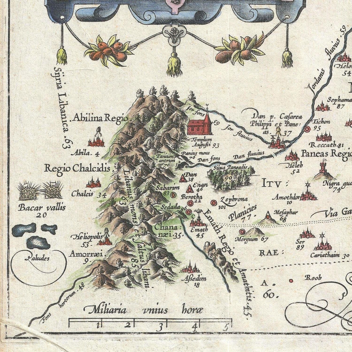 detail of the map from the bottom left corner