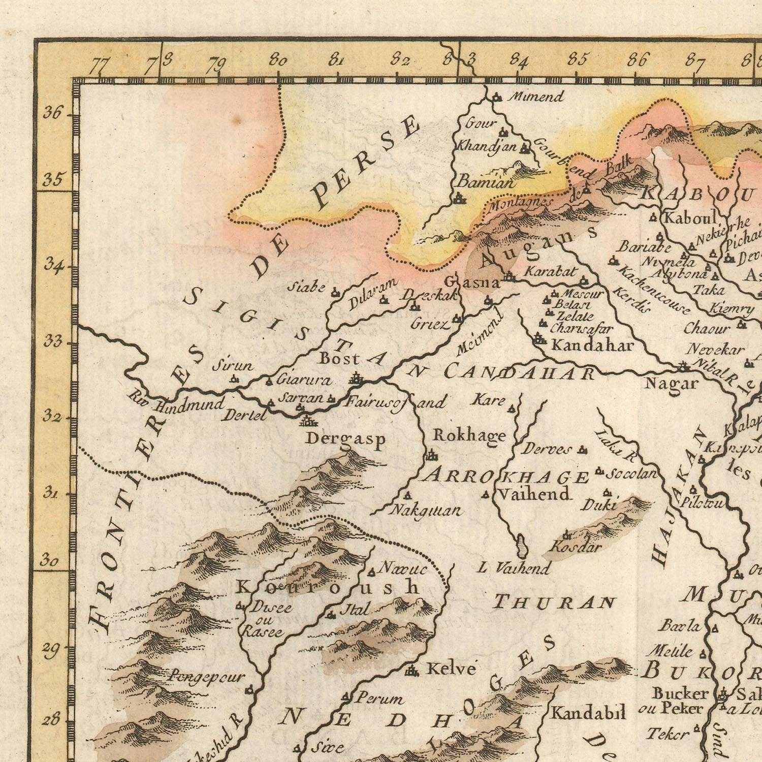 detail of the map from the top left corner