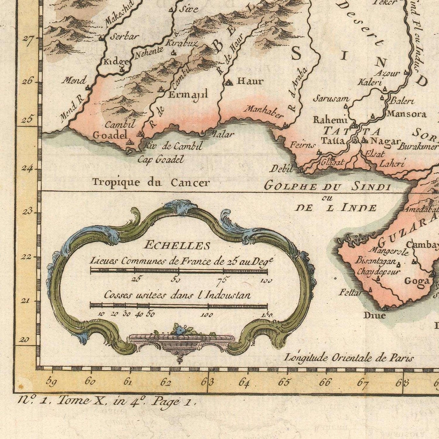 detail of the map from the bottom left corner