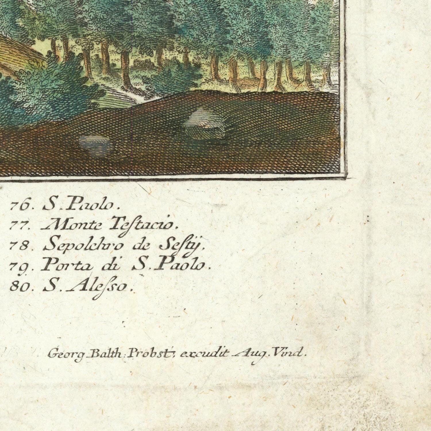 detail of the map from the bottom right corner