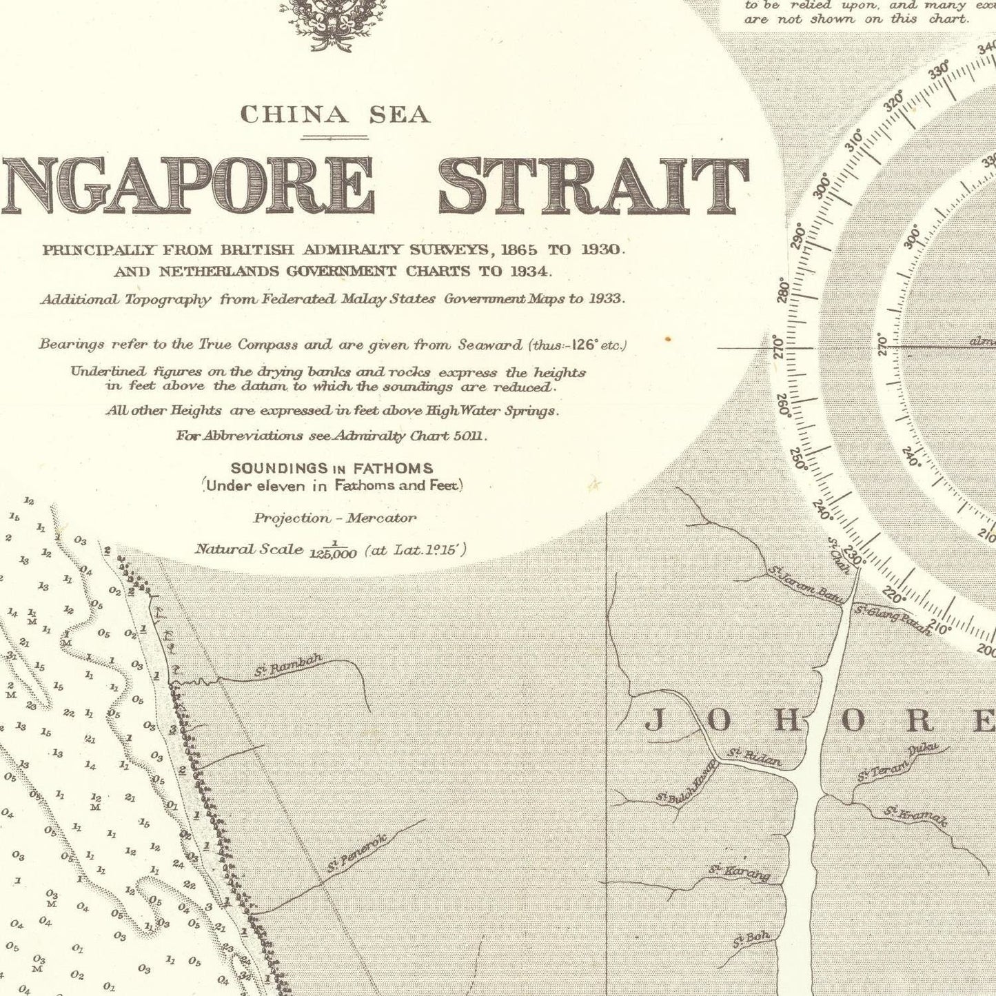 detail of the map from the centre left