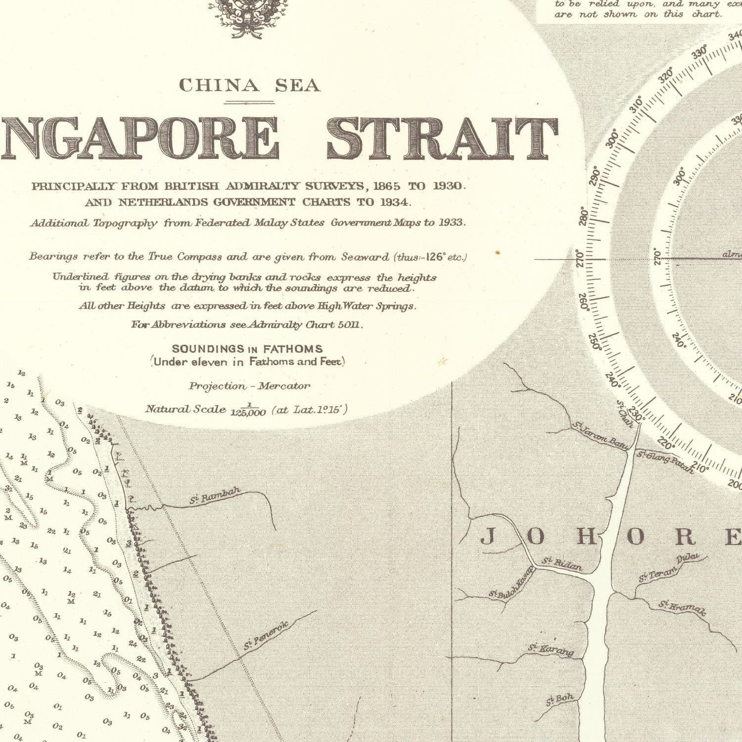 detail of the map from the centre left