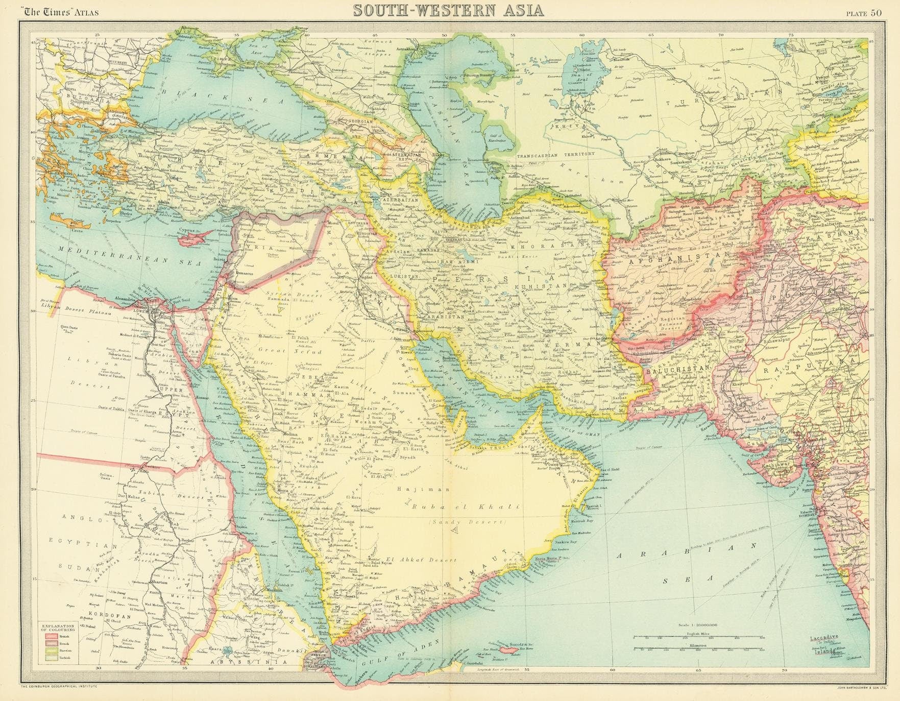 presentation of the map reproduction without a frame