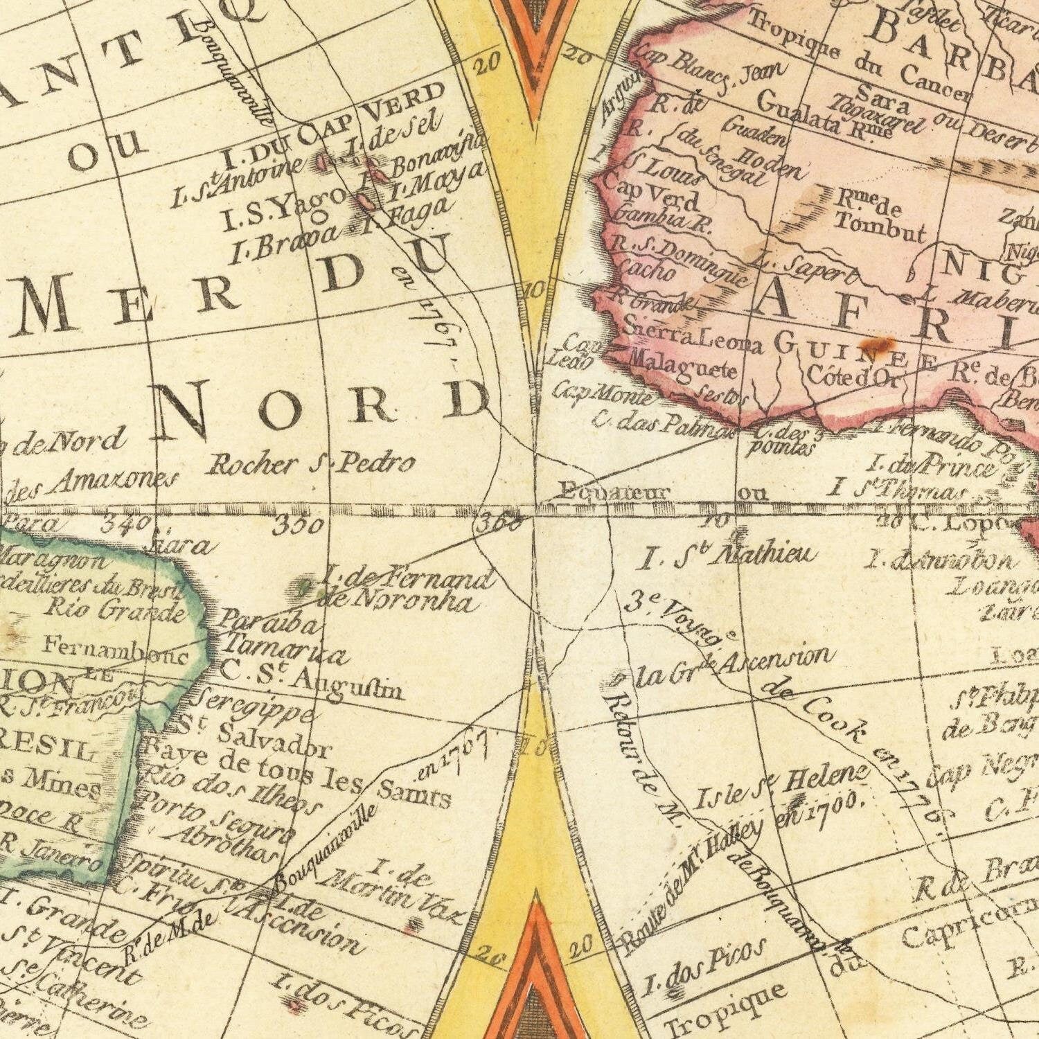 detail of the map from the centre 