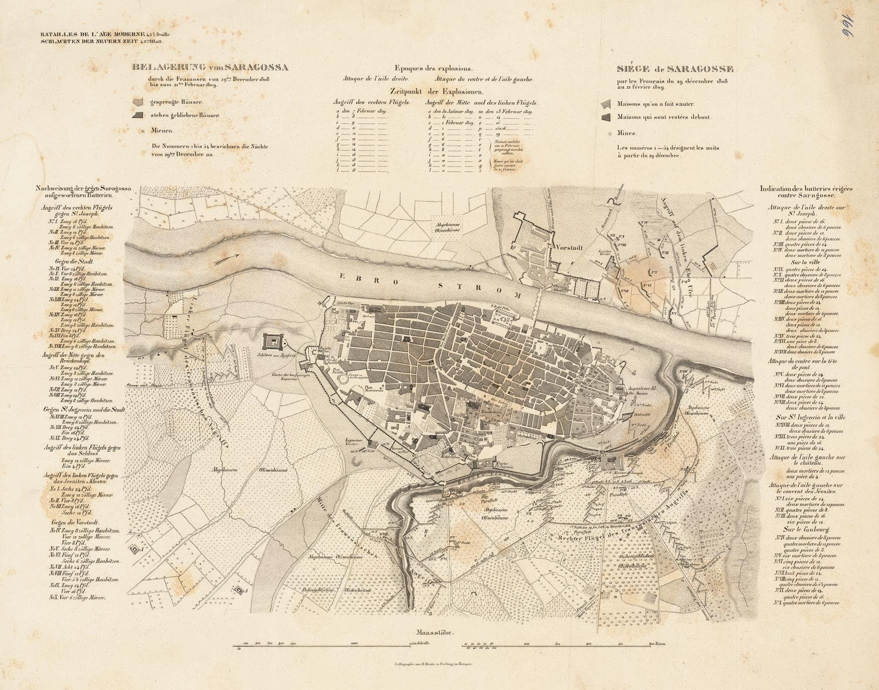 presentation of the map reproduction without a frame