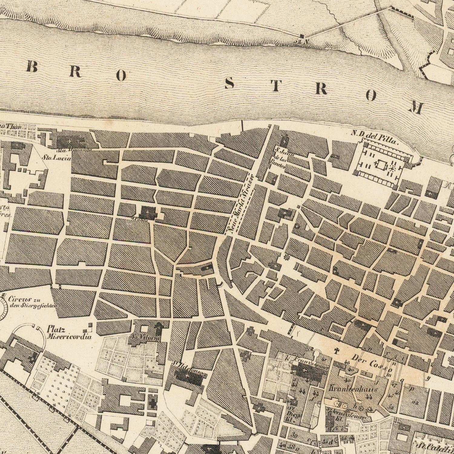 detail of the map from the centre 