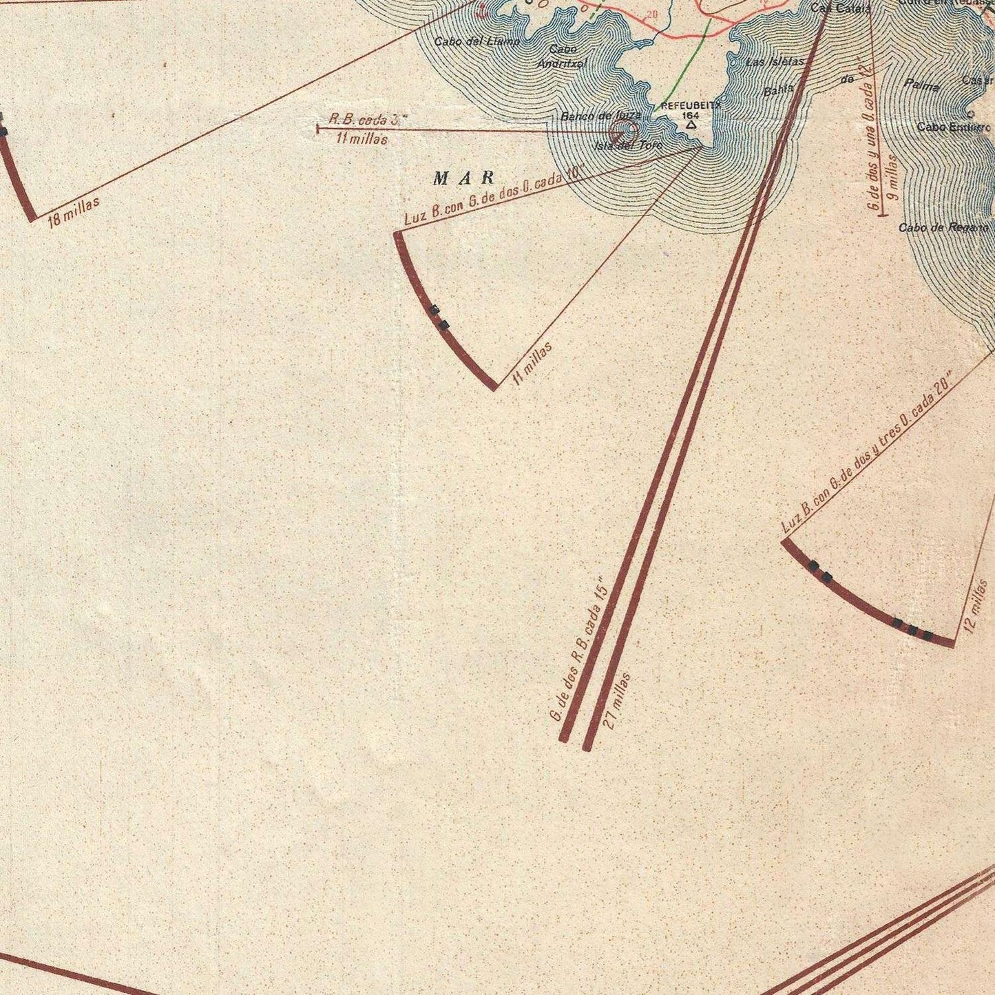 detail of the map from the centre left