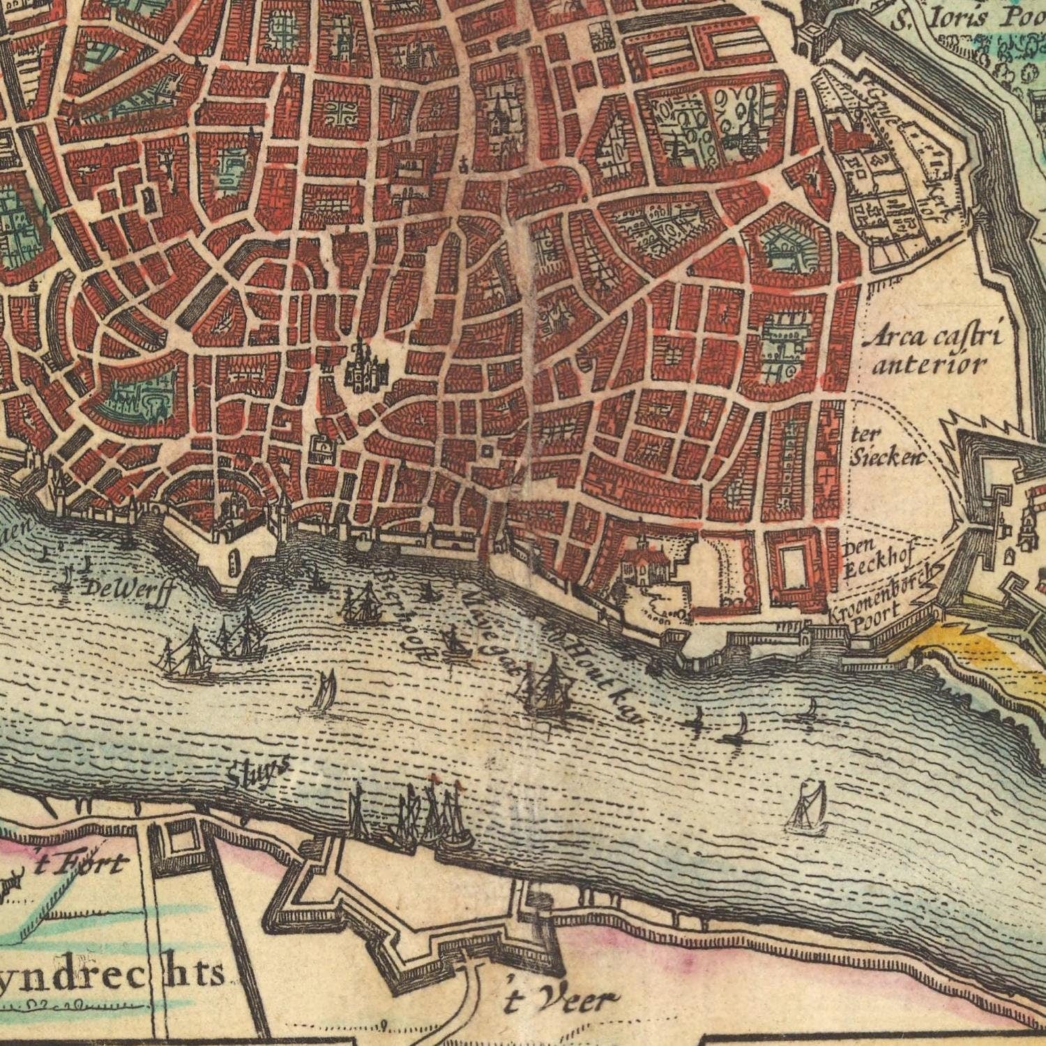 detail of the map from the centre 