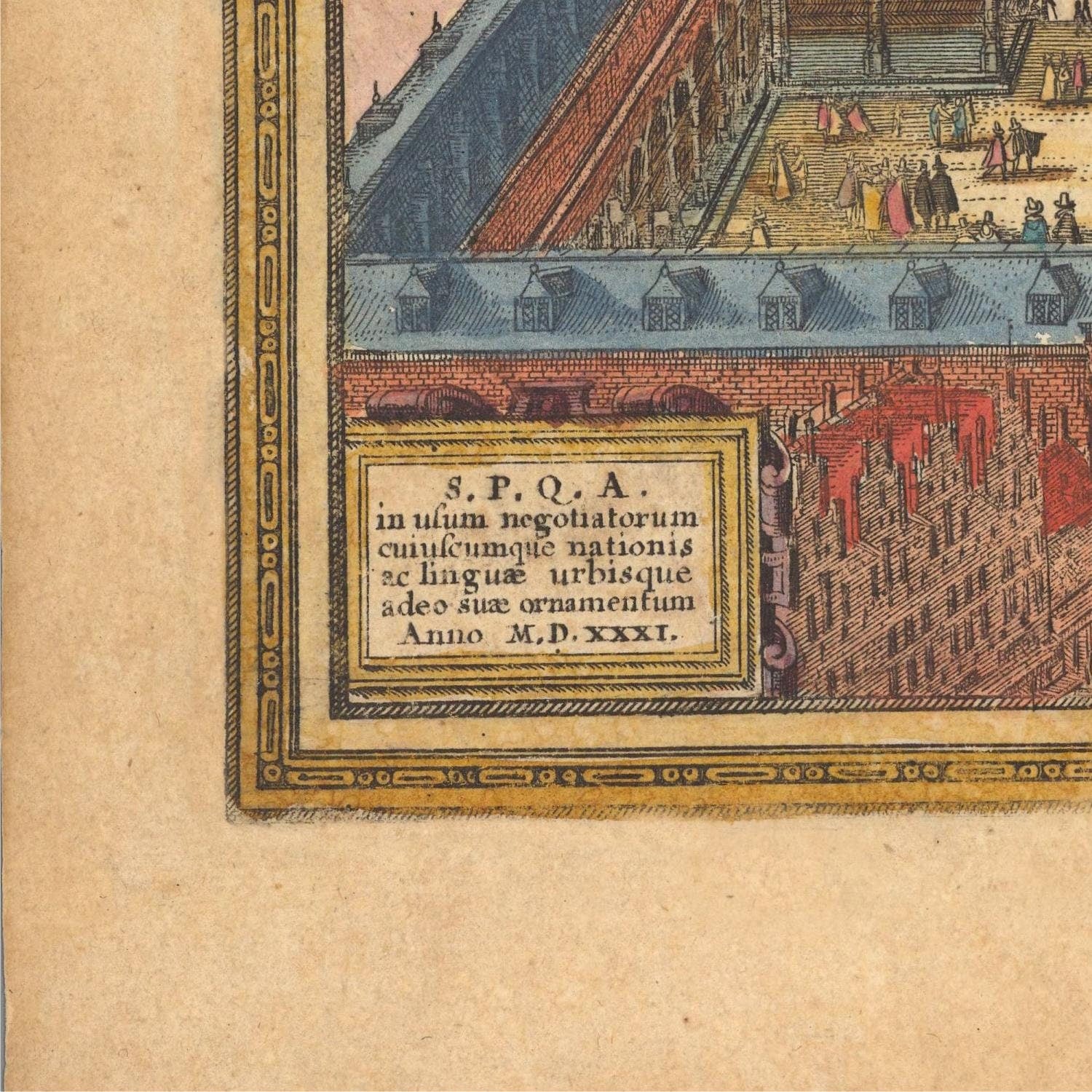 detail of the map from the bottom left corner