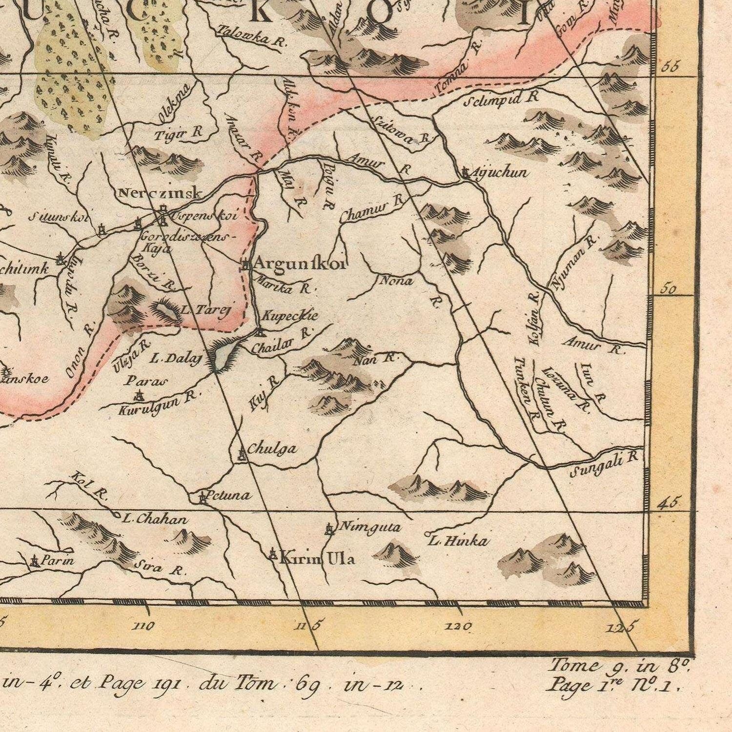 detail of the map from the bottom right corner