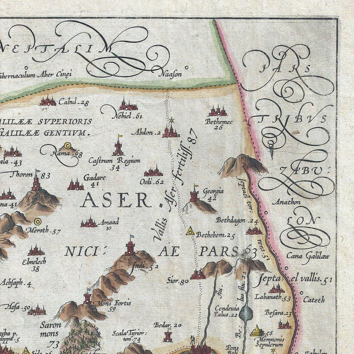 detail of the map from the top right corner