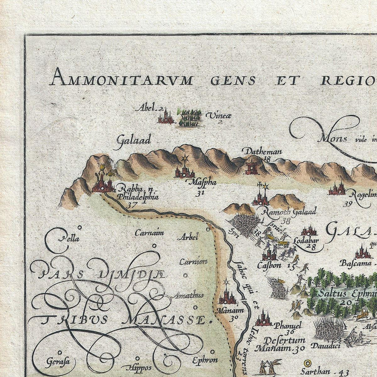 detail of the map from the top left corner