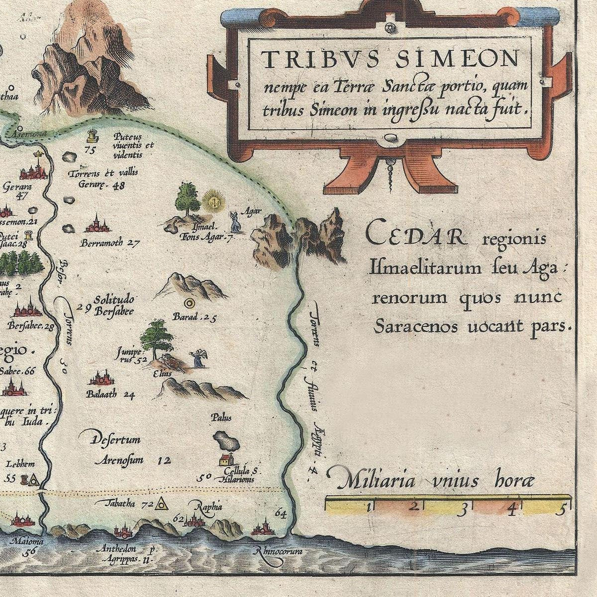 detail of the map from the bottom right corner