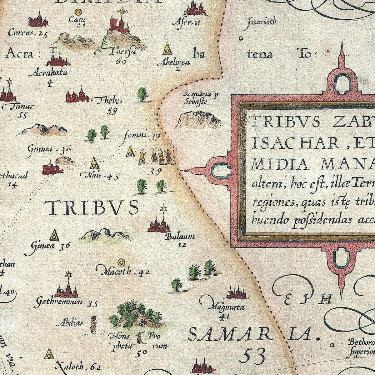 detail of the map from the centre left