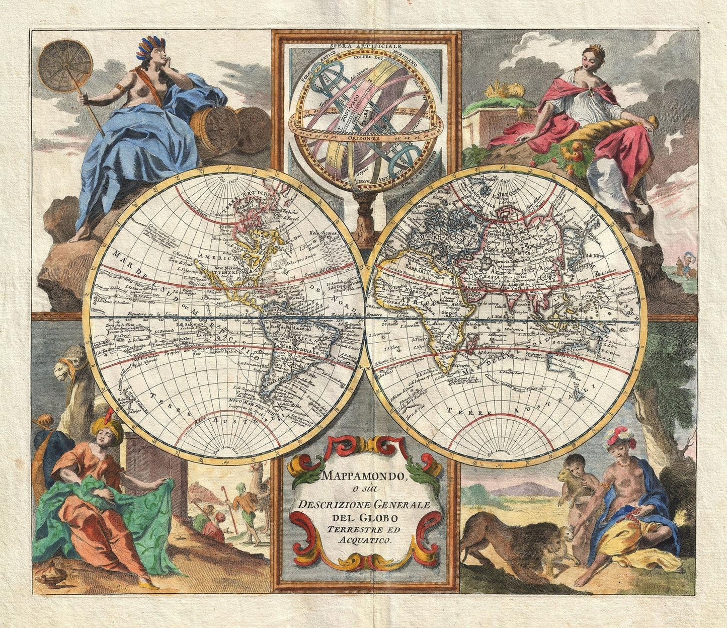 presentation of the map reproduction without a frame