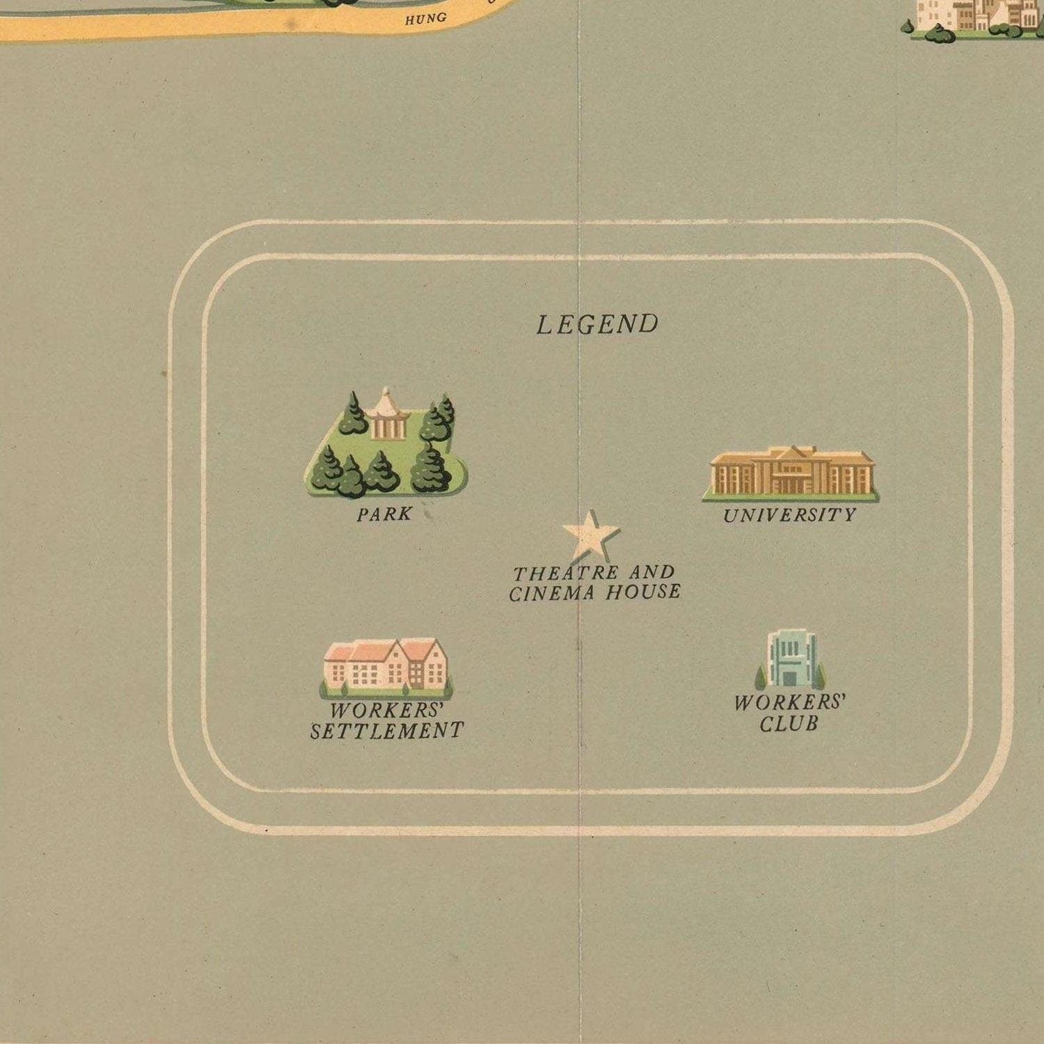 detail of the map from the bottom left corner