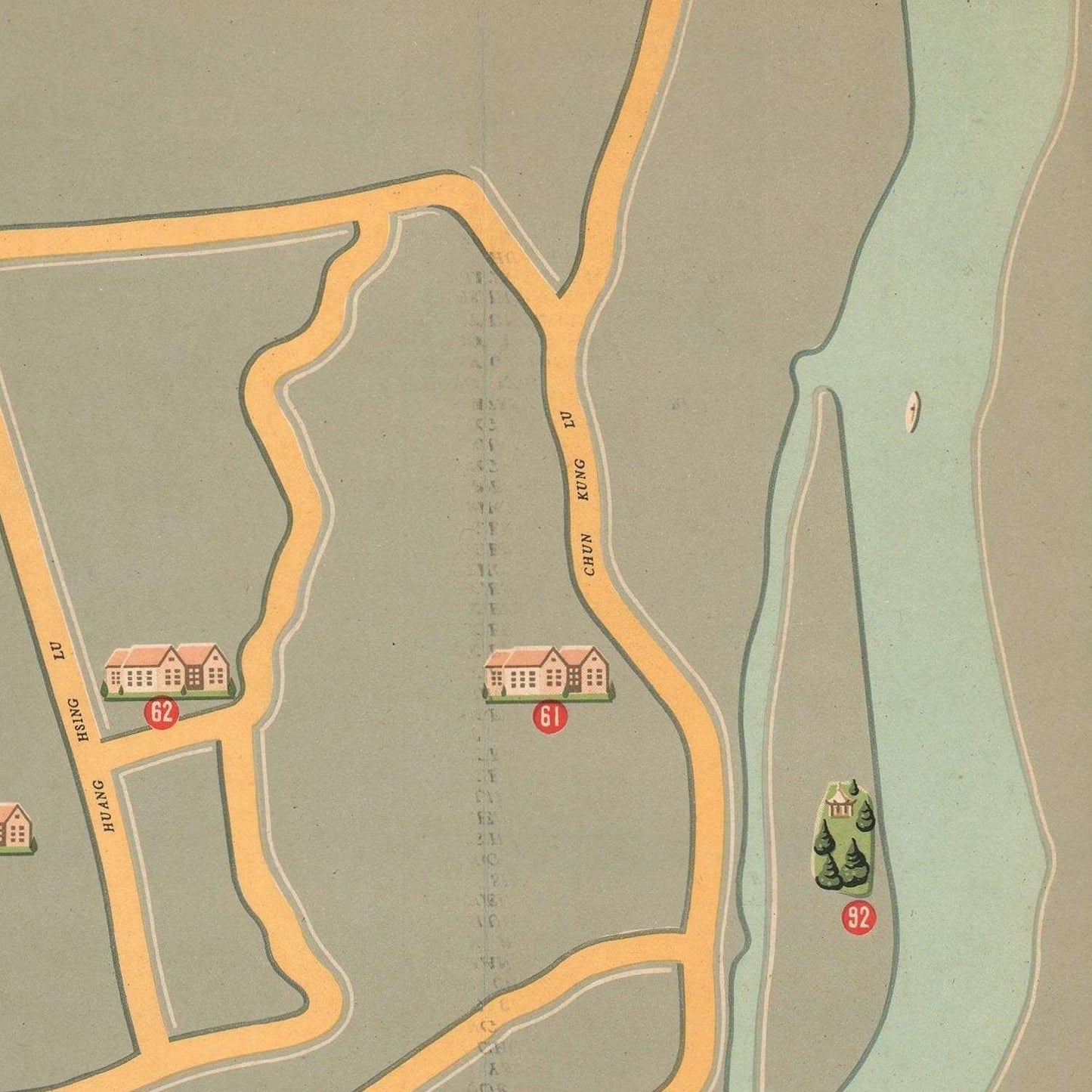 detail of the map from the top right corner