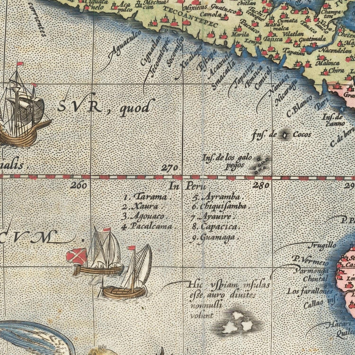 detail of the map from the centre 