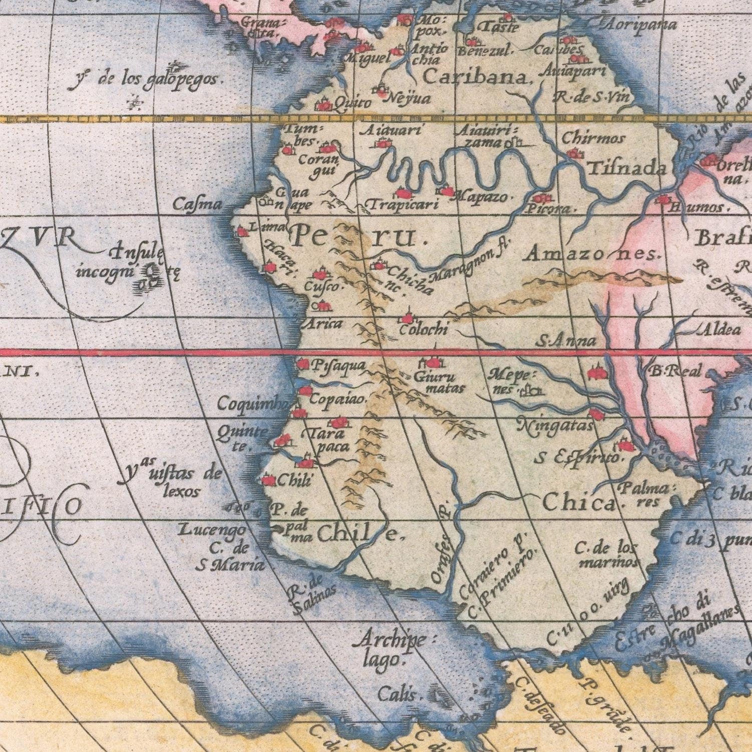 detail of the map from the centre left