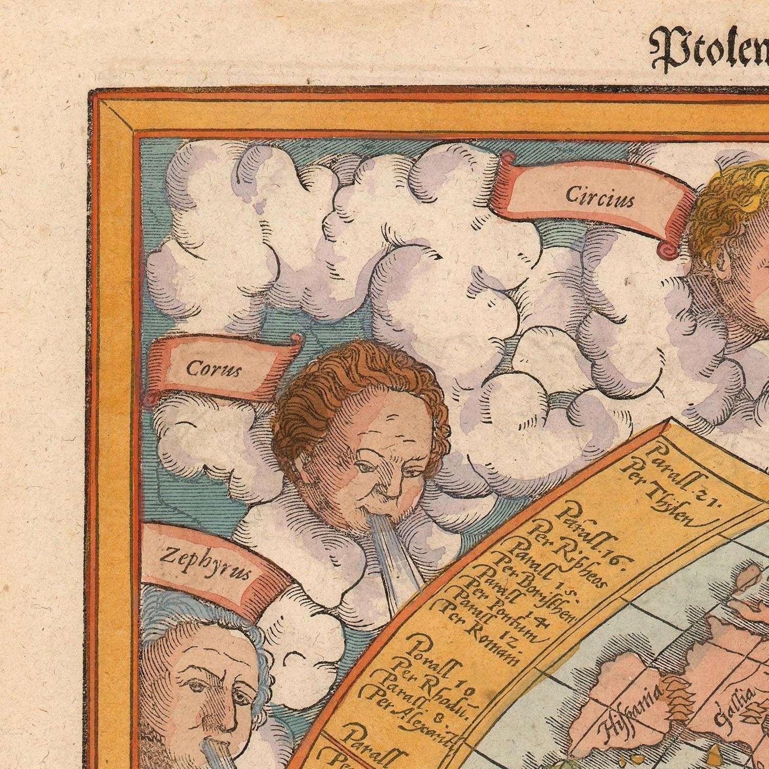 detail of the map from the top left corner