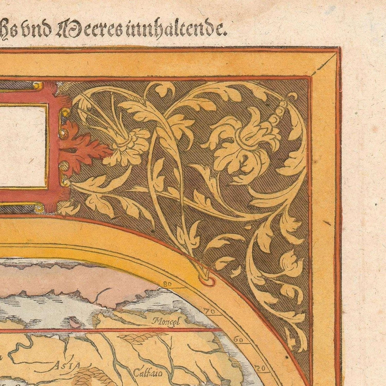 detail of the map from the top right corner