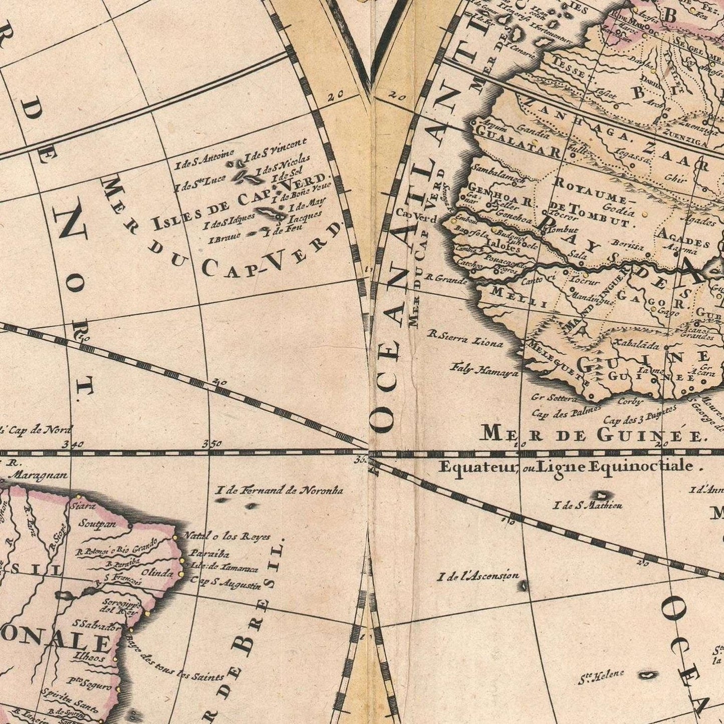 detail of the map from the centre 