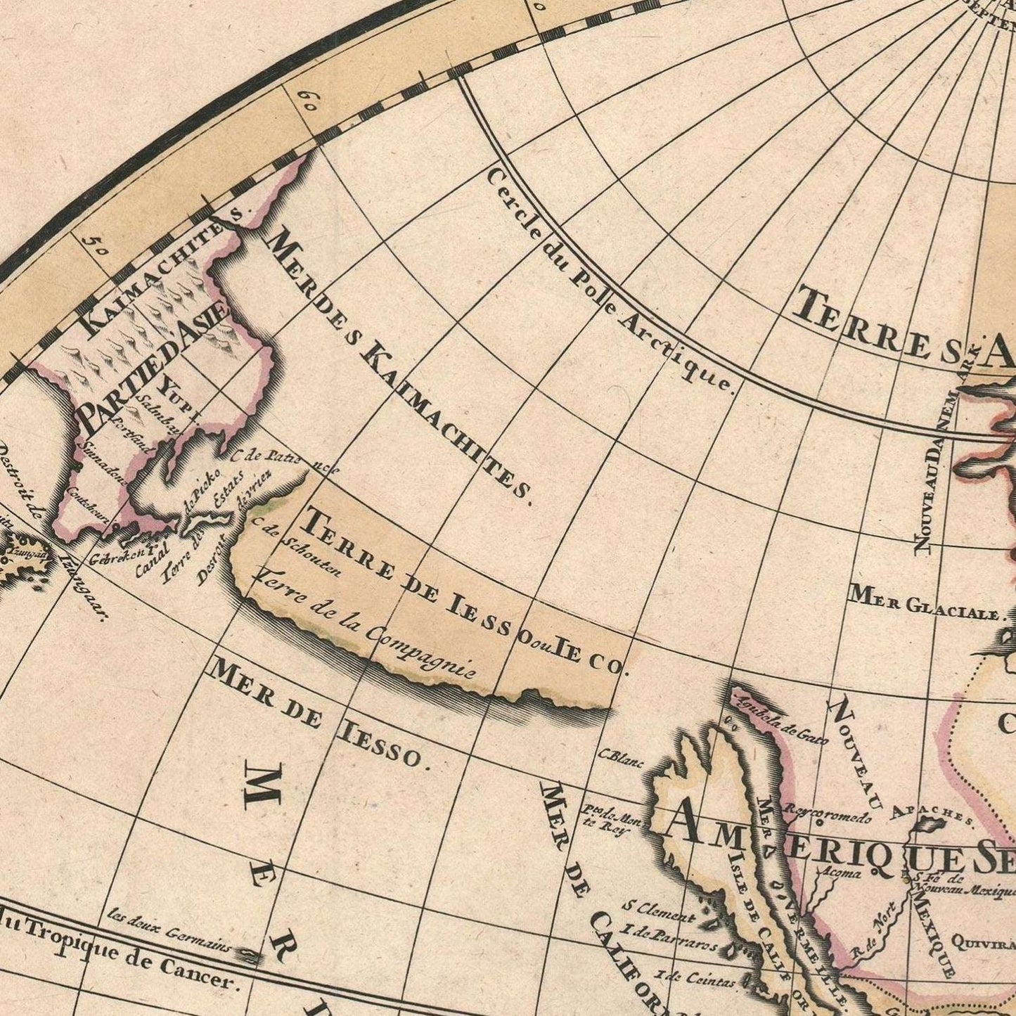 detail of the map from the centre left