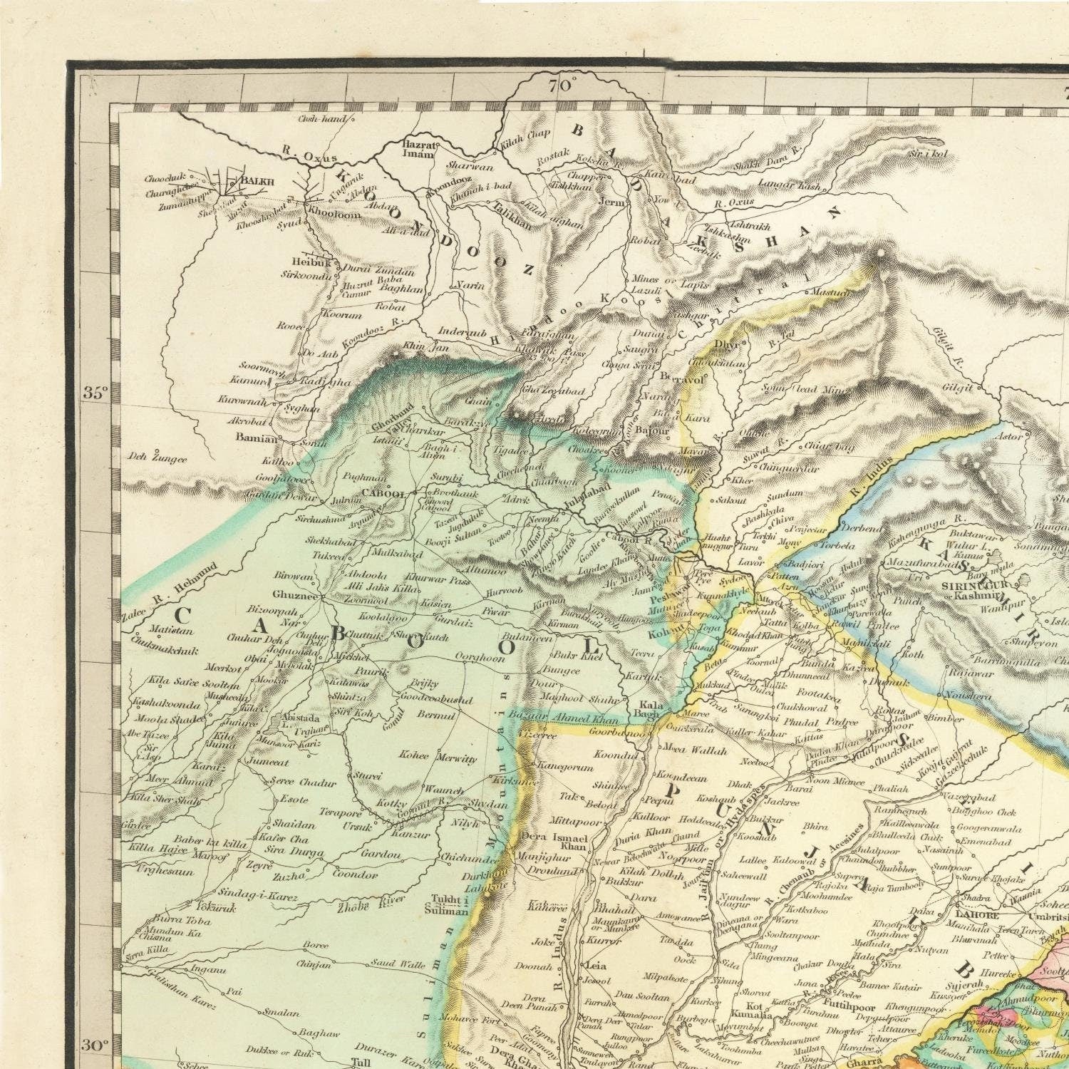 detail of the map from the top left corner