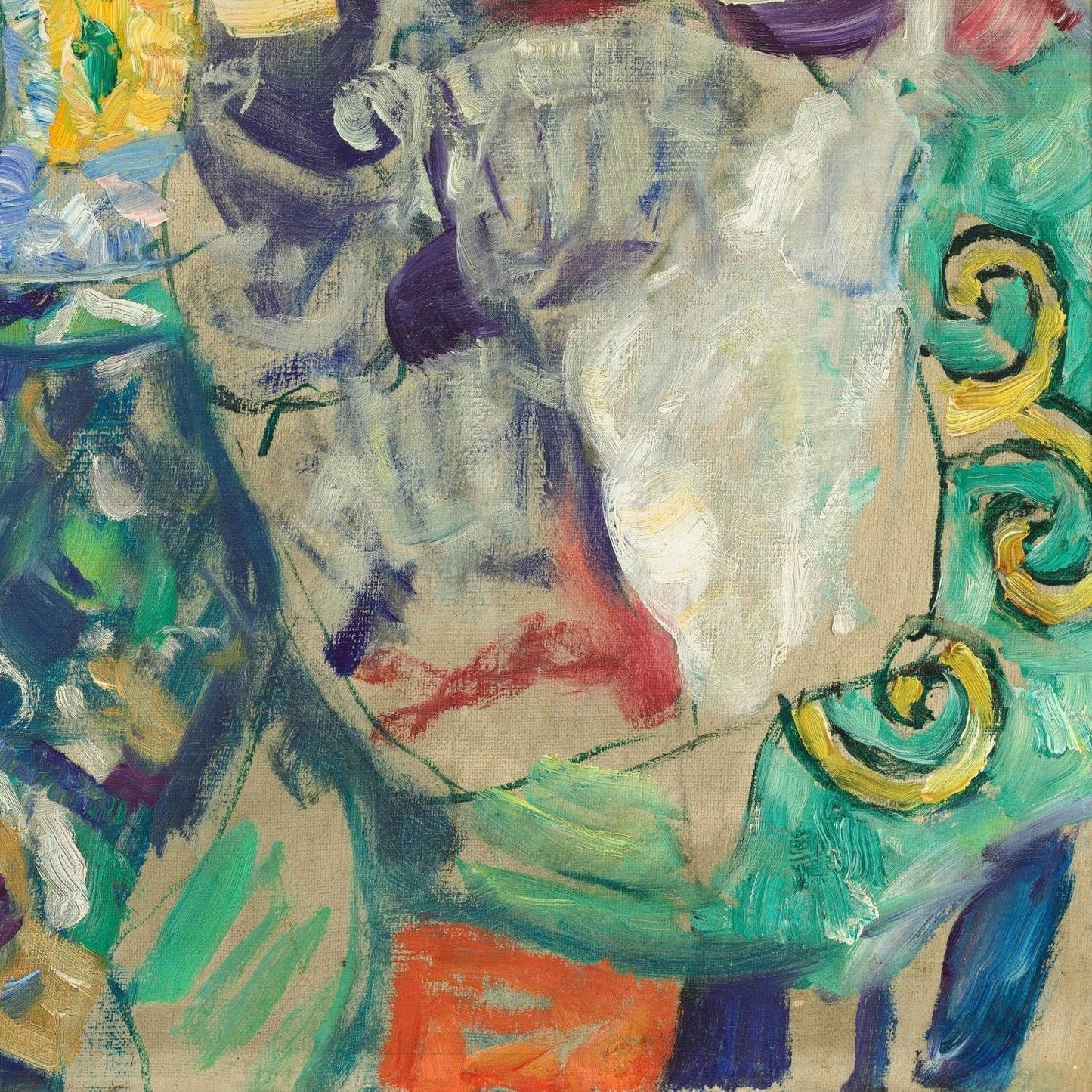 detail of the fine art reproduction from the bottom right corner