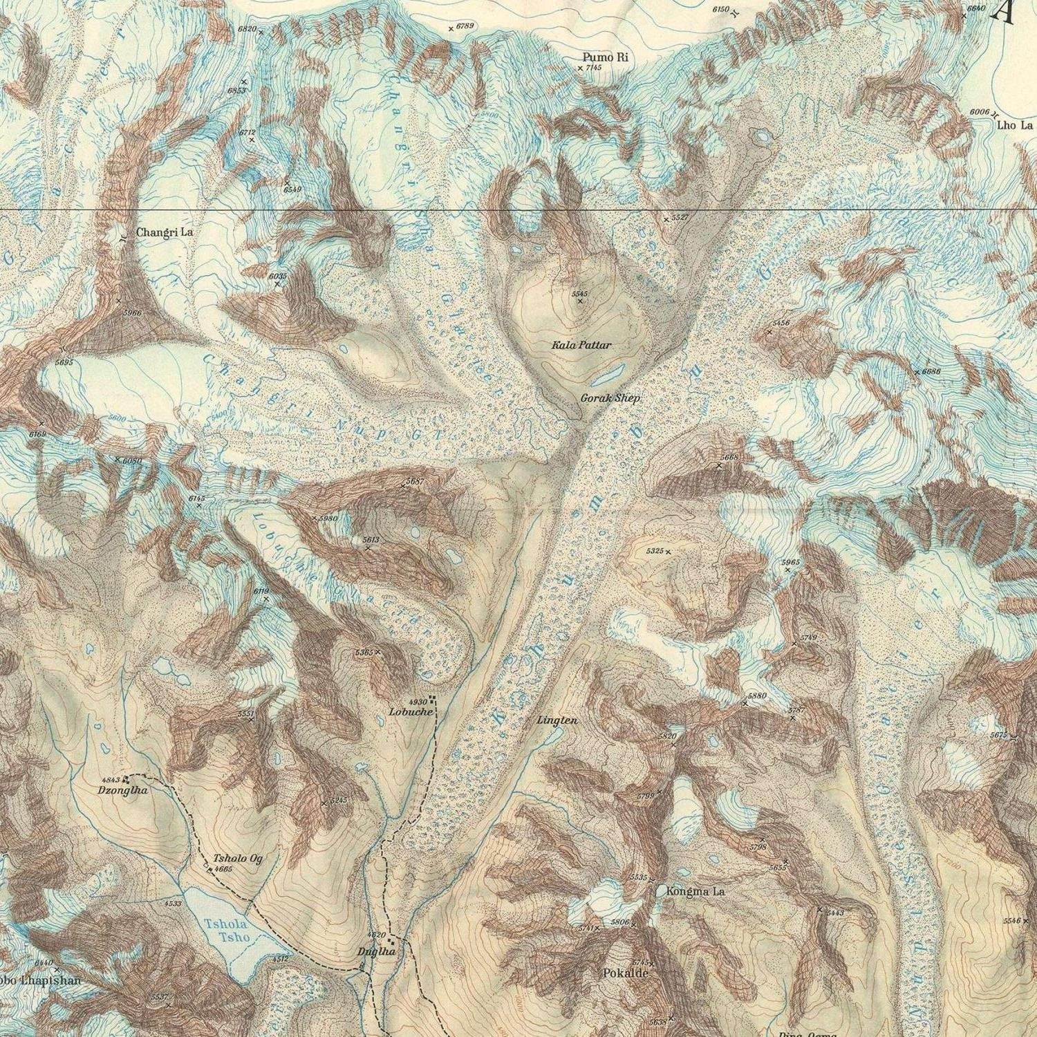 detail of the map from the centre 