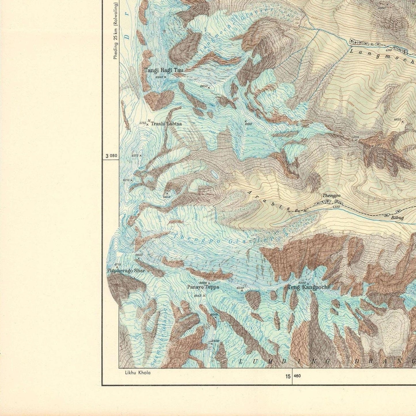 detail of the map from the bottom left corner