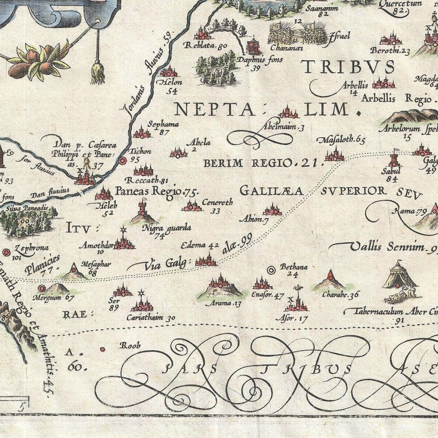 detail of the map from the centre left