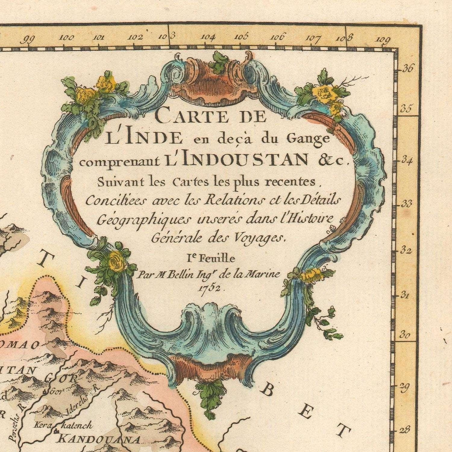 detail of the map from the top right corner