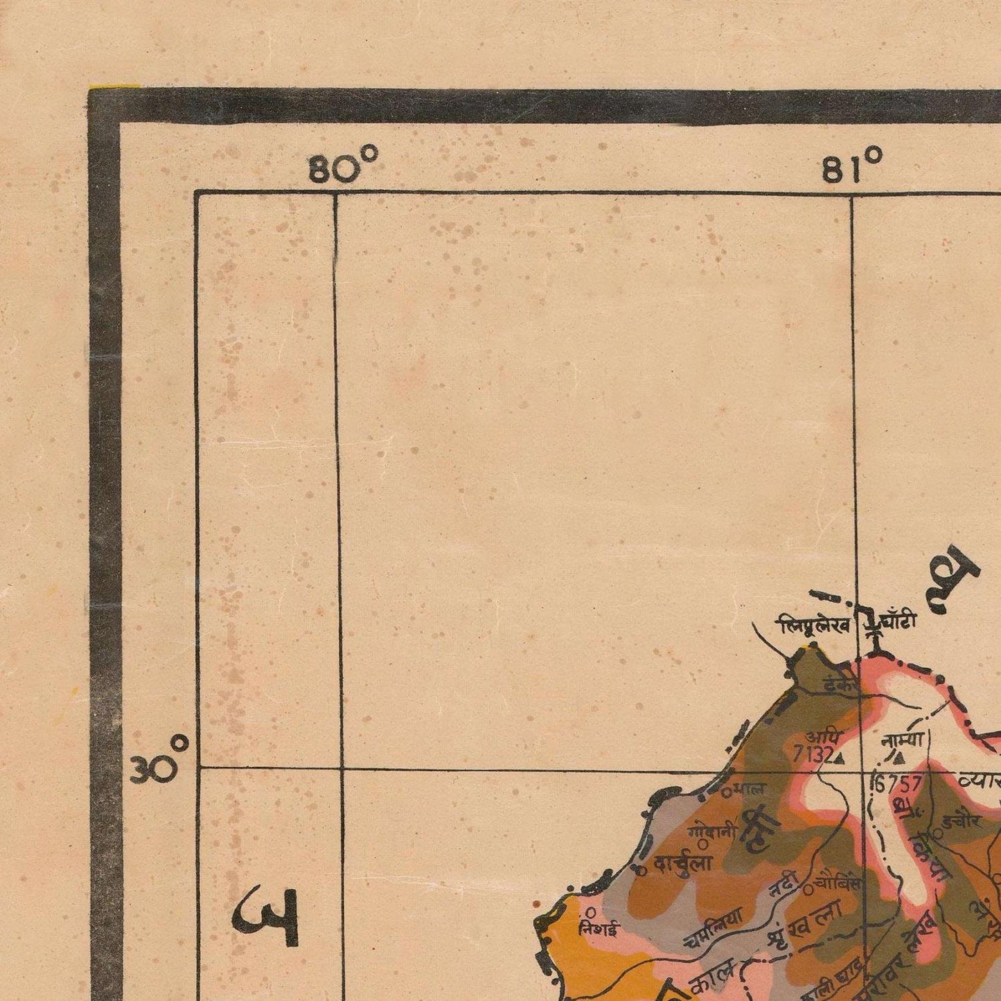 detail of the map from the top left corner