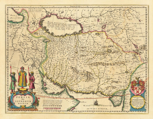 Ancient map of Persia, 1634