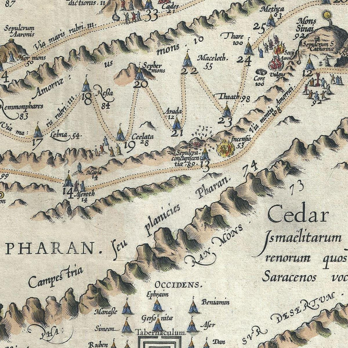 detail of the map from the centre 