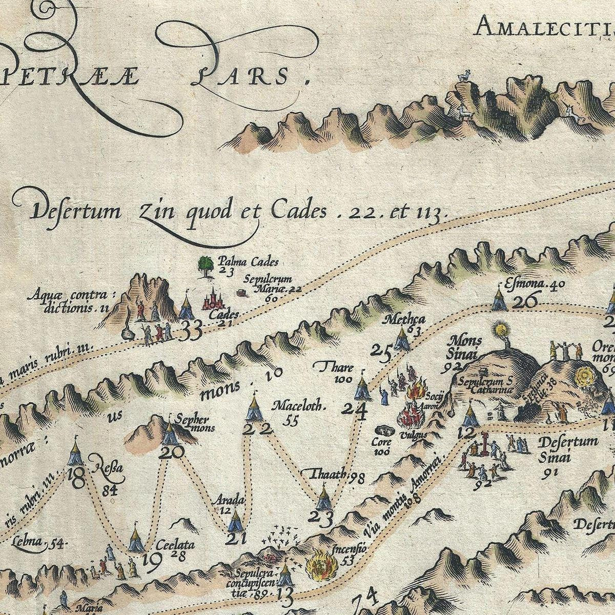 detail of the map from the centre left