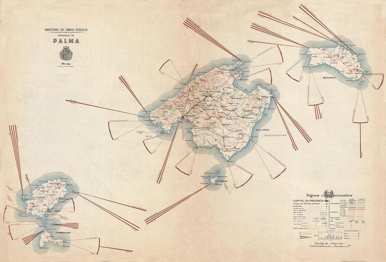 presentation of the map reproduction without a frame