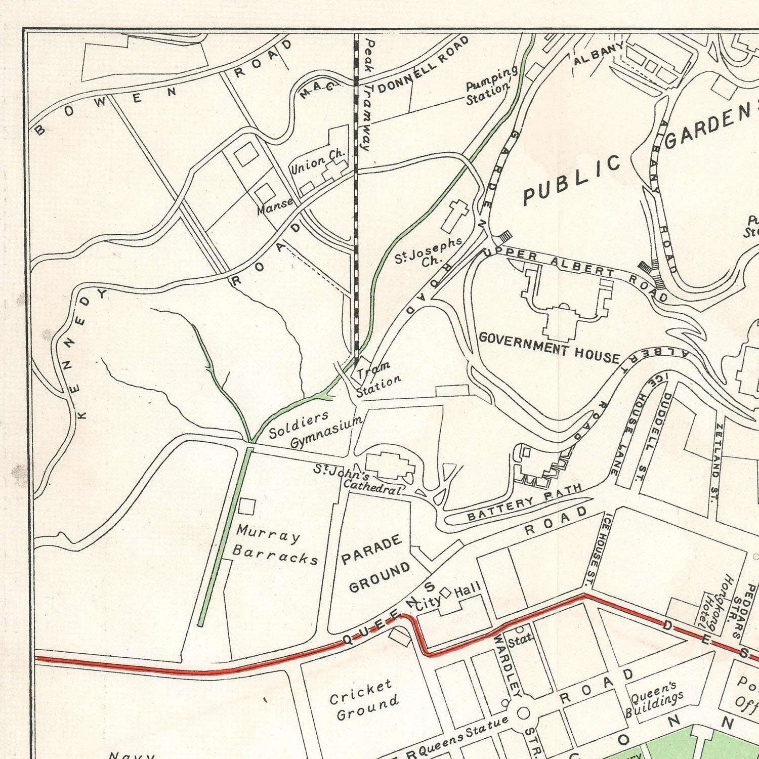 detail of the map from the top left corner