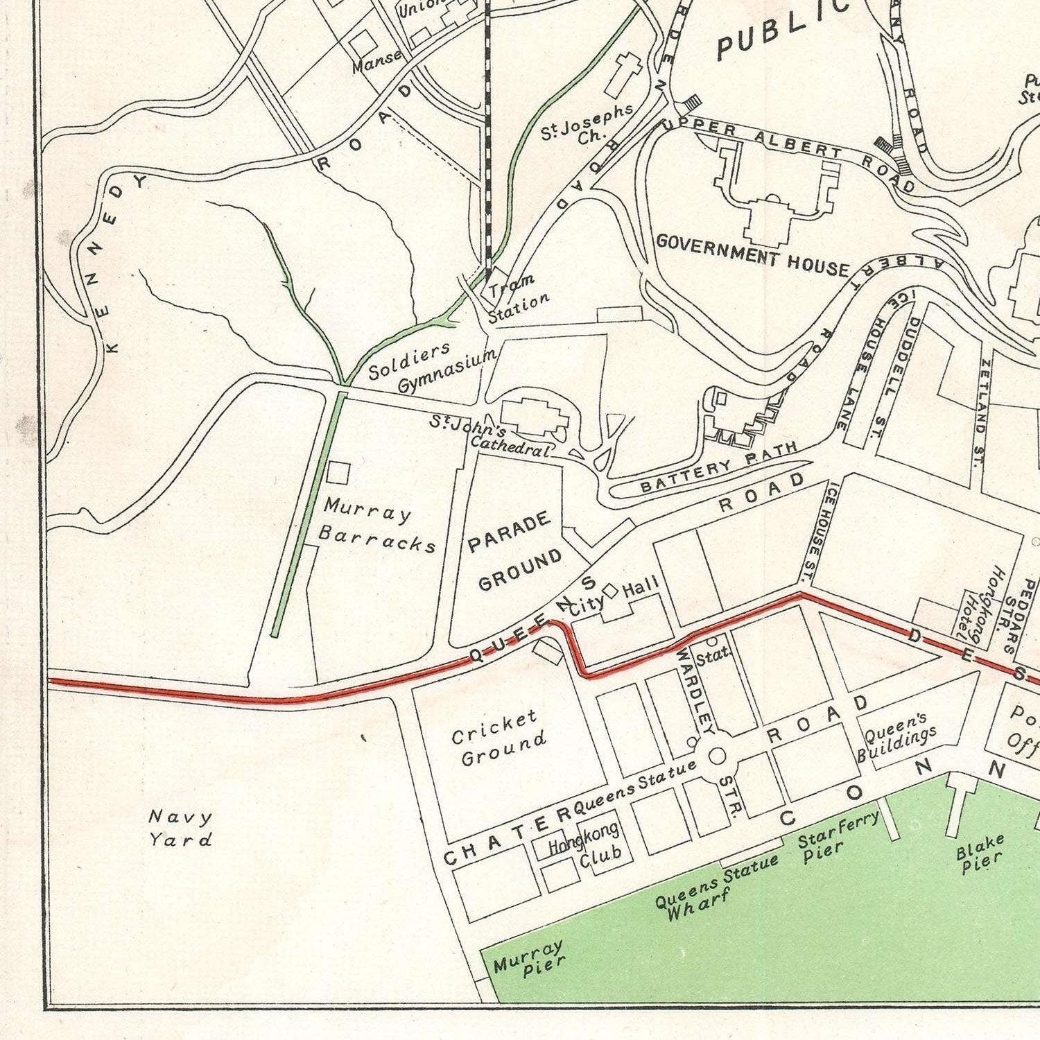 detail of the map from the bottom left corner