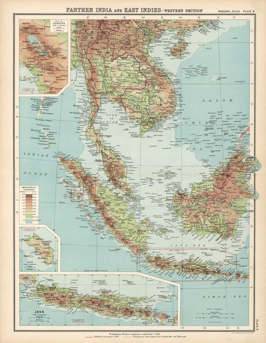 presentation of the map reproduction without a frame